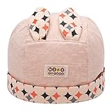 GEMVIE 赤ちゃん用 帽子 ベビー帽 ビーニー帽 可愛い 耳飾り リボン付き 新生児 キャップ 女の子 男の子 防寒 出産祝い ギフト ベージュ