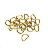 ECOKIJI(エコキジ) Dカン 20個セット 手芸 アクセサリーパーツ 手芸用カン (ゴールド，内径約10mm (XS)線径1.5mm)(DKXS10G20)