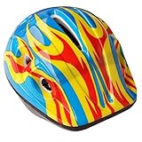 ヘルメット 子供用 キッズ 超軽量 安全 頭囲/～54cm 4歳～7歳 男女 ブルー/レッド ブラック/赤 ピンク/黄 自転車 等 @a538 (ブルー/レッド _85208)