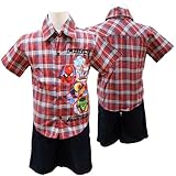 MARVEL マーベル アメリカンヒーロー スパイダーマン 半袖シャツ＆デニムパンツ 上下セット 5才 110cm