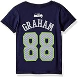 NFL Boys 4 – 7 Jimmy Graham Seattle Seahawks Mainliner Name & Number半袖Tシャツ、ミディアム/ ( 5 – 6 )、ダークネイビー