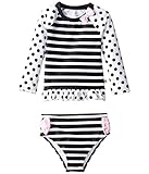 [ケイトスペード] Kate Spade New York Kids ガールズ Rashguard Two-Piece (Infant) 水着 Black/Cream 12 Months [並行輸入品