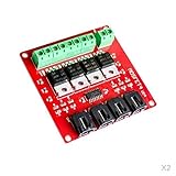 Dolity Arduino用　スイッチモジュール　2個　4チャネル　MOSFET　4ルート　ボタン　IRF540 V2.0 　