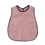 Tovadoo ベビー 食事用エプロン チェック柄　防水　水洗い簡単　出産祝い　プレゼント　四色入　45*27cm