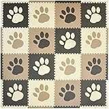 Tadpoles 16 Sq Ft Pawprint Playmat Set, Brown by Tadpoles [並行輸入品]