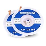 Tabiger ハンダ吸取線 ハンダゴテ作業工具CP-2515/ CP-3515セット　ソルダーウィック　線幅2.5mm/3.5mm 全長1.5m　100％銅入り