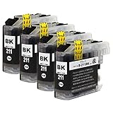 LC211 (BK/ブラック)【4本セット】 最新 互換 インクカートリッジ 黒 純正と併用可能 (対応機種: DCP - J968N J963N J962N J767N J762N J567N J562N / MFC - J887N J880N J990DN J990DWN J900DN J900DWN J830DN J830DWN J730DN J730DWN)【STAR JET製】