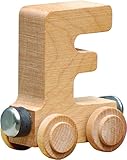 【米国正規商品・並行輸入】ネームトレイン 木製おもちゃ NameTrain Clear Finish Letter Cars - F ★着色なしモデル