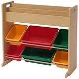 おもちゃ箱 ラック 絵本ラック 2段 ナチュラル 幅86.5×奥行39.7×高さ79.6cm #9311-2