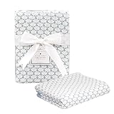 Manhattan Kids 赤ちゃん ブランケット コットン製 出産祝い ベビー バスタオル 夏用 冬用 通気 キッズ 寝具 新生児 綿100% 毛布 箱入り 76cm×102cm (ボーロ/ブルー