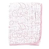 Hudson Baby 2-Layer Muslin Stroller Blanket, Pink Paisley, 46" x 46" by Hudson Baby [並行輸入品]