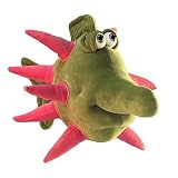 Funny Friends Handsculptedピンクとグリーン魚「スパイク」Large – 16インチ