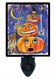 ハロウィンかぼちゃ夜ライト – Stacked – Spiders LED Night Light