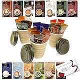 AGF ブレンディ カフェラトリー スティック 12種24本 コーヒーカップ＋蓋 3個セット ギフトカード付 ラテ スティックコーヒー 紅茶 ランダムセット 外箱なし お試し 【 スティックコーヒー 】【 コーヒー 詰め合わせ 】【 アソートセット 】【 プチギフト 】【 差し入れに 】
