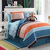 7 Pc Reversible Boys Monkey Comforter Set Bed in a Bag Twin Size Bedding By Plush C Collection [並行輸入