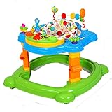 [OSHINE]オーシャイン MULTI FUN マルチファン6in1 歩行器 ジャンパルー シーソー ソーサー 離乳食トレイ 折り畳み式〔並行輸入品〕 (ブルー＆グリーン)