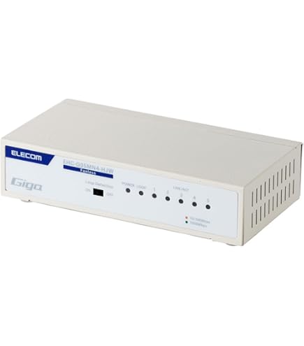 Amazon | エレコム スイッチングハブ ギガビット 5ポート 金属筐体 