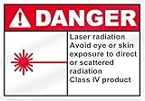 Laser Radiation Avoid Eye Or Skin Exposure to Direct Or Scattered Radiation Danger Sign - 14" wide x