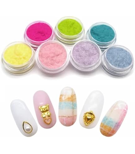 Amazon.co.jp: ベルベットパウダー 12色セット ネイル用 ベロア