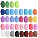 SEWACC 羊毛フェルト キット 素材 36色 羊毛繊維 人工毛 ふわふわ 手芸セット 羊毛キット DIY 素材 ウールフェルト キット 初心者様 手作り