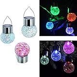 Ueasy ソーラーライト　ガーデンライト 防水 電池不要 夜間自動点灯　四個セット　屋外 玄関 歩道照明 飾りカラフル