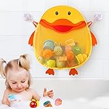 Safe＆Careオモチャ収納袋　お風呂ハンモック メッシュバッグ 抗菌加工　多用途　子供玩具　片付けネット　学習収納　子供部屋収納 吸盤式 かわいい　