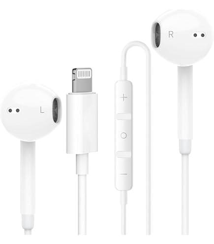 Amazon.co.jp: iPhone 13 14 12 Pro Max MFi認証Lightningイヤホン