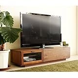 日本製 北欧風 幅130cm ロータイプテレビボード ブラウン