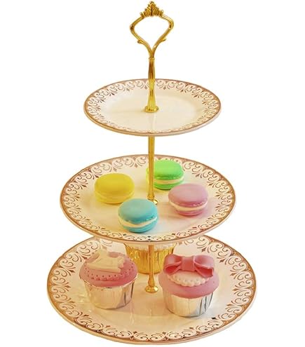 Amazon | Wedgwood ペオニア ブラッシュケーキスタンド 2段 (コーラル