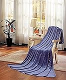 (Full/Queen, Lavander) - Comfy Deal Super Soft Micromink Sherpa Flannel Throw Blanket (Full/Queen, L