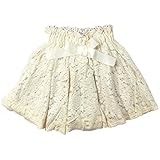 《春秋冬対応》SCHNEE(スネー) レース地スカート 130cm/アイボリー NO.F-661395