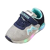 スニーカー キッズ LEDシューズ 発光シューズ メッシュ 男女通用 運動靴 子供用 13.5cm-19.1cm kootk グレー 25=内径15.5cm