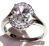 GEMs　指輪　レディース　大きめCZダイヤモンドリング　高級品質