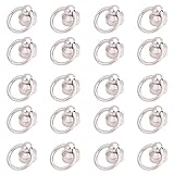 [ルボナリエ] ジョイント金具 トチカン ドロップハンドル レザークラフト用 (シルバー 20個)