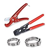 PEXFLOW pxkt-tlcr1234 Pex配管キット – CRIMPERツールロックフック付き、カッターツールwith Carryingケース、100個の1 / 2インチ+ 50個の3 / 4