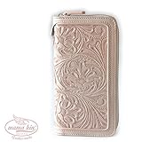 【長財布】メンズ財布/カービング/牛革/レザーウォレット/サドルレザー/ライダース/ハンドメイド/バイカーズ/ヌメ革/ラウンドファスナー/ジッパー