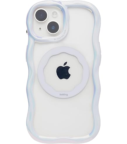 Amazon.co.jp: iFace BeBling iPhone 15/14/13 Case (White Aurora