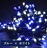 iimono117　高輝度 LED イルミネーション ［ 6ｍ ～ 120ｍ ］ 完全防水 IP65 屋内外装飾 (60ｍ(1000球), ブルー×ホワイト)