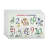 M. Ruskin Company Numbers with Animals Placemat Set of 6 [並行輸入品]