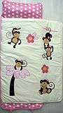 SoHo Nap Mat , Pink Monkey Party (All Hand Embroidery) by SoHo Designs [並行輸入品]