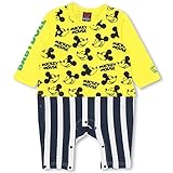 ベビードール ディズニー ストライプ切替ロンパース 子供服 DISNEY Collection 80cm イエロー
