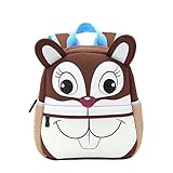 【Pedonir】リュック 子供 男の子 女の子 こども 子ども キッズ 幼稚園 保育園 入園祝い かわいい リュックサック お泊り保育 通園 乗り物 電車 スムース 1歳 ２歳 ３歳 子供服 (リス