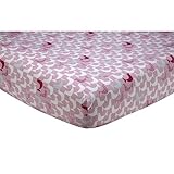 Happy Chic Baby by Jonathan Adler - Olivia Bird Print Crib Sheet by Crown Crafts [並行輸入品]