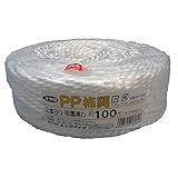 ユタカメイク:PP柿縄 5mm×100m 2本撚り（小巻） m-198