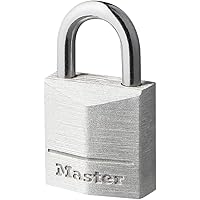 Master Lock (マスターロック) 南京錠 鍵式 小型 耐久 耐食 軽量 本体幅20mm 吊高内径10mm アルミ 防犯 9120JAD