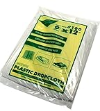 6 Pieceセット – 9 x 12プラスチックドロップ布 – 1 Mil