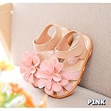 ベビー おしゃれ 靴 【 フラワー モチーフ サンダル 】赤ちゃん キッズ 履き心地 柔らか マジックテープ ストラップ 靴裏まで 可愛い 花 模様 滑り止め 付き 女の子 シューズ 4色5サイズ（1