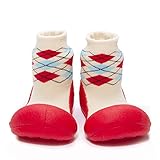 Attipas [ アティパス ] ベビーシューズ [アーガイル ]　XL(13.5cm)：1.レッド