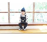 WIN　韓国子供服 女の子 洋服 子供服 長ズボン オーバーオール ロンパース ジーンズ インディゴ　ベビー長ズボン　女の子　ベビーサロペット (95cm, グレー)