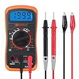 デジタルマルチメーター Neoteck　直流電流 直流交流電圧 抵抗 導通チェック ダイオード 二極管極性 三極管 LCDバックライト 日本語説明書付き　電池付き 18ヶ月保証